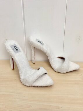 Kandee Blanc Towel Mules Size 40